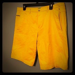 Boss Yellow Slim Fit Stretchy Shorts Size 34R
